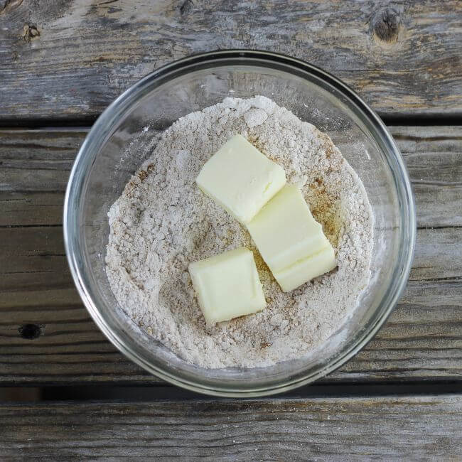 Butter is added to the sugar mixture.