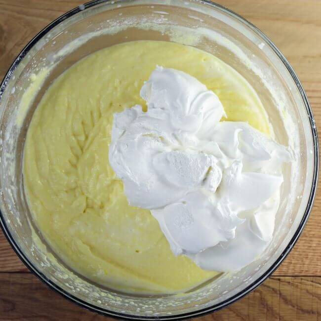 Cool Whip is added to the pudding mixture.