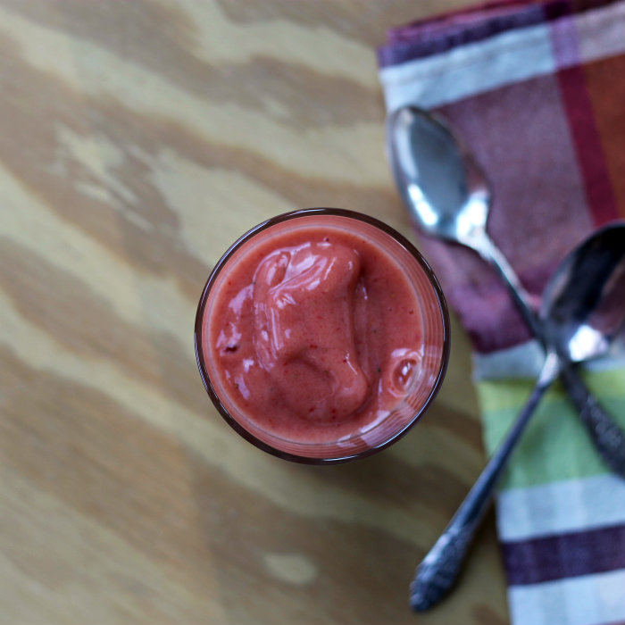 strawberry mango banana and orange smoothie