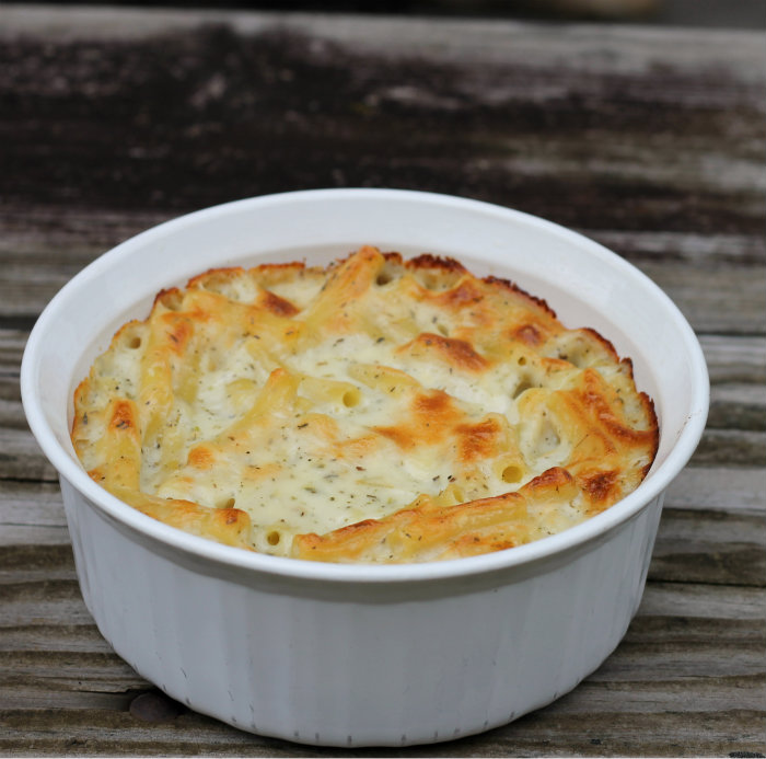 I have to admit that I did enjoy this macaroni and cheese with the mozzarella and the Italian seasoning. This recipe may make me into a macaroni and cheese lover like the rest of the family.