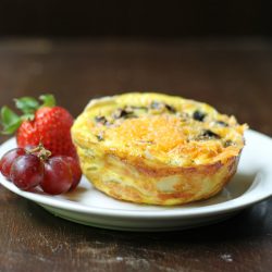 Baked egg in potato cup