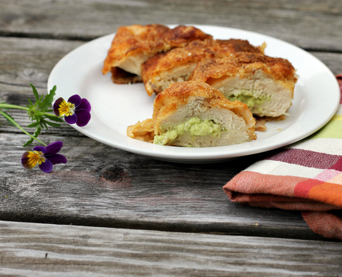 Avocado stuffed chicken breast