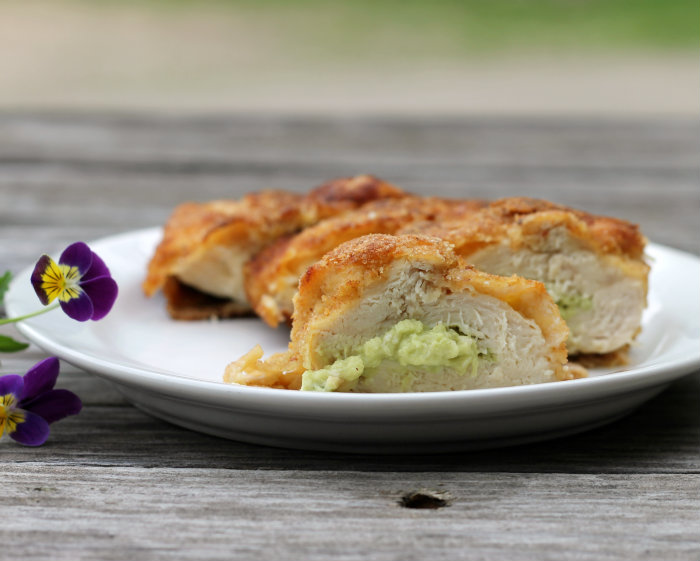 Avocado stuffed chicken breast