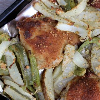 Baked Parmesan chicken and vegetables