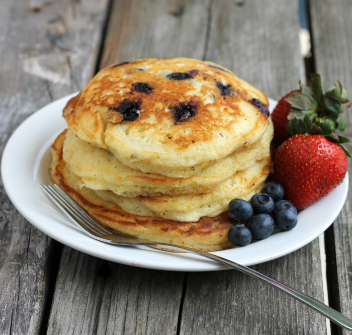 Lemon blueberry pancakes