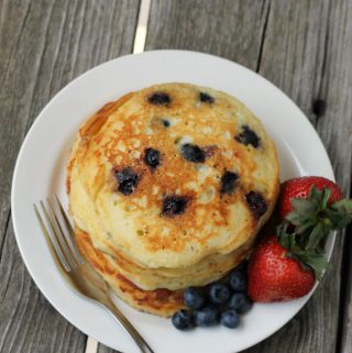 Lemon blueberry pancakes