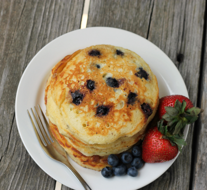 Lemon blueberry pancakes