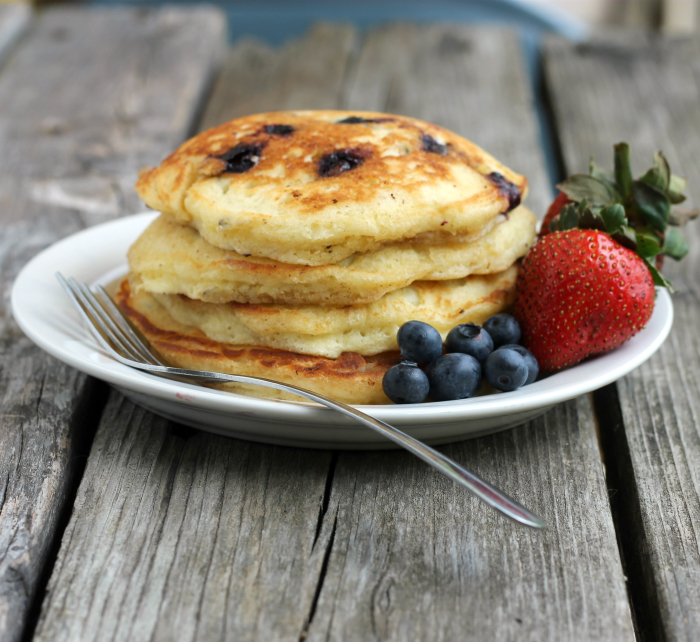 Lemon blueberry pancakes