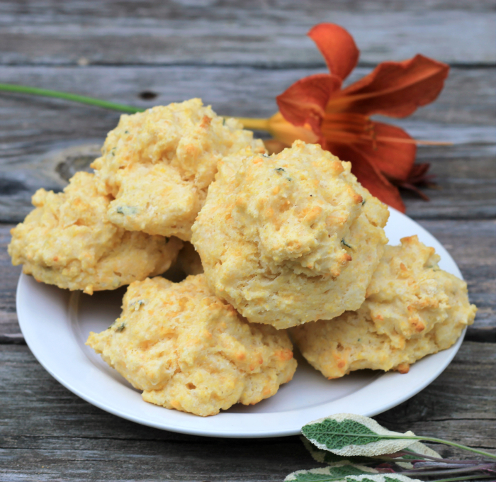 Sage Cornmeal Cheddar Biscuits