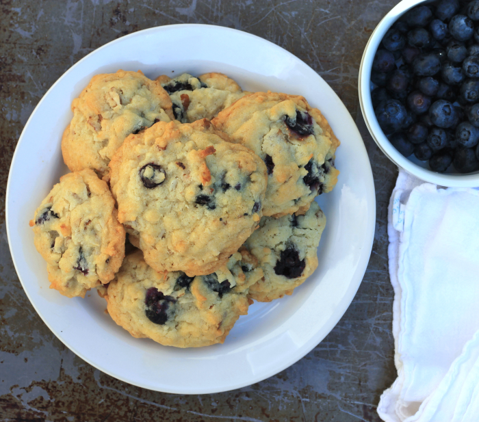 Blueberry coconut pecan cookies