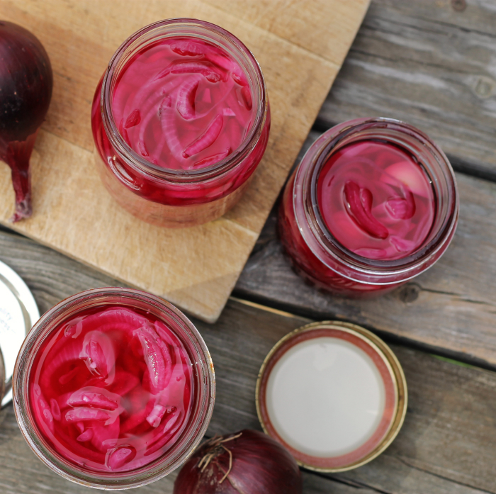 Pickled red onions