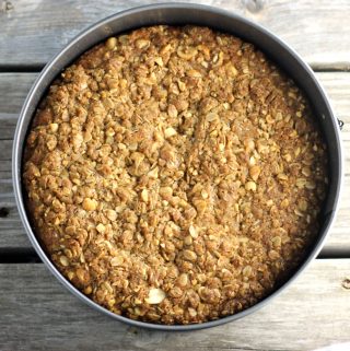Oatmeal Coffee Cake with Spiced Crumble Topping