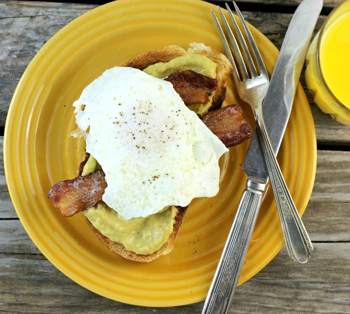 Avocado Toast with Bacon and Egg