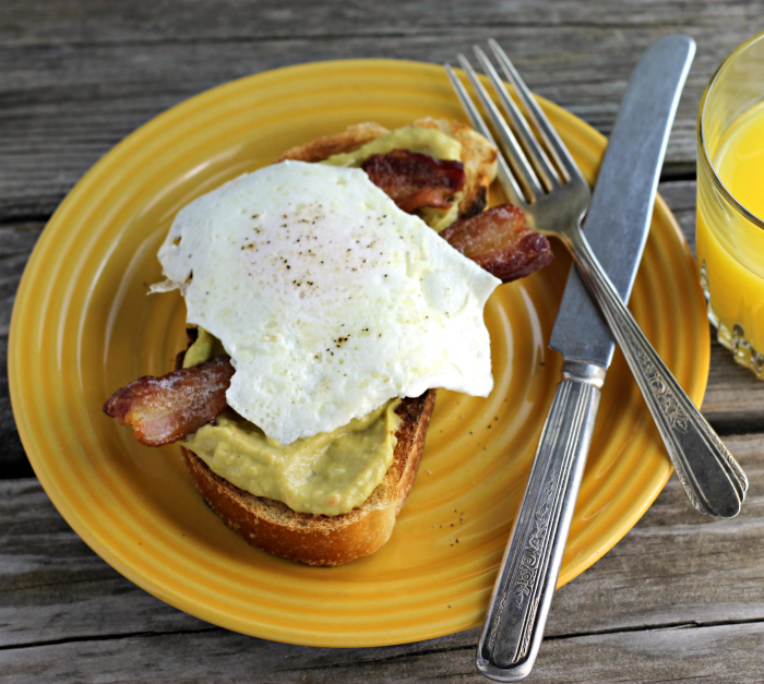 Avocado Toast with Bacon and Egg