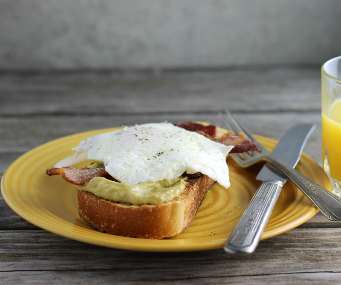 Avocado Toast with Bacon and Egg