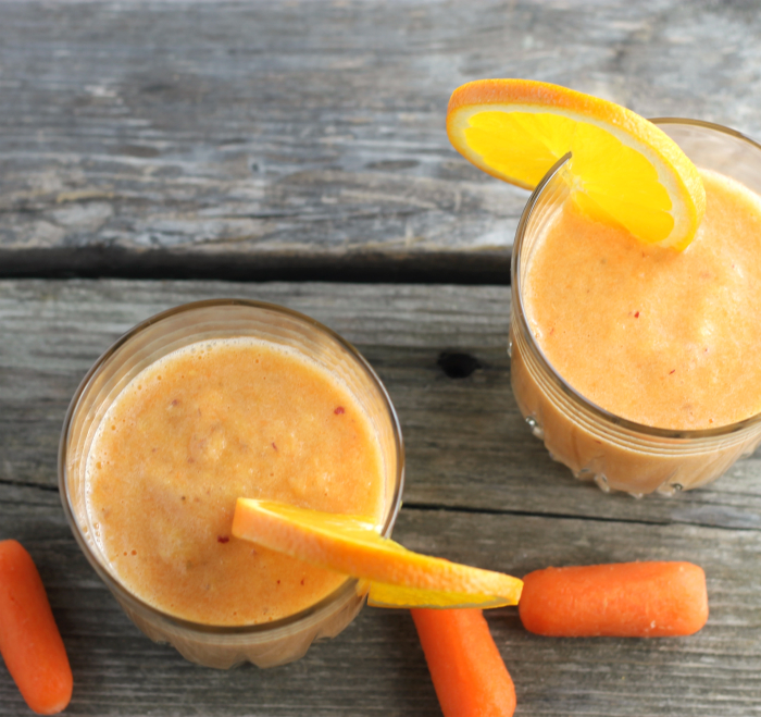 Carrot Orange Apple Banana Ginger Smoothie