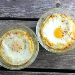 Baked Leftover Mashed Potatoes with Eggs