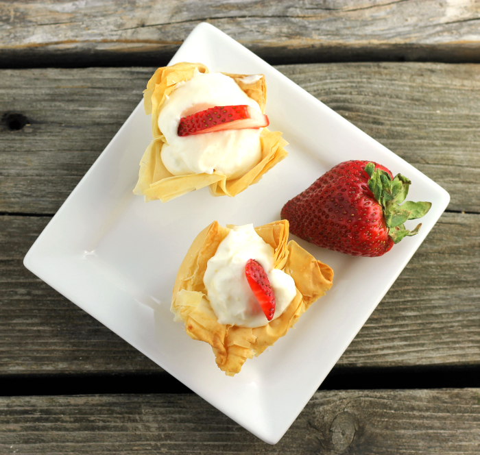 Tangy Lemon Cream Cheese Filled Phyllo Cups