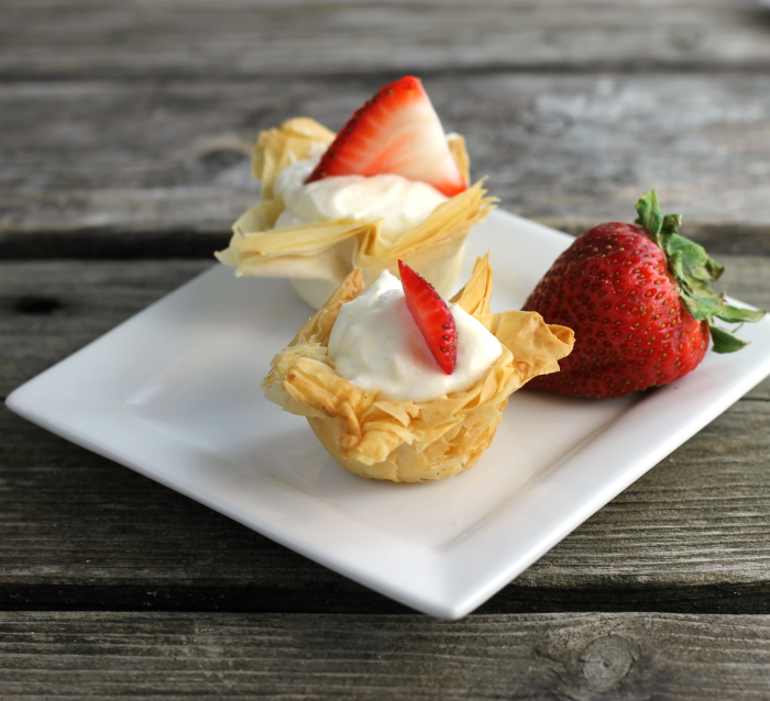 Tangy Lemon Cream Cheese Filled Phyllo Cups