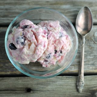 Lemon Blueberry No-Churn Ice Cream