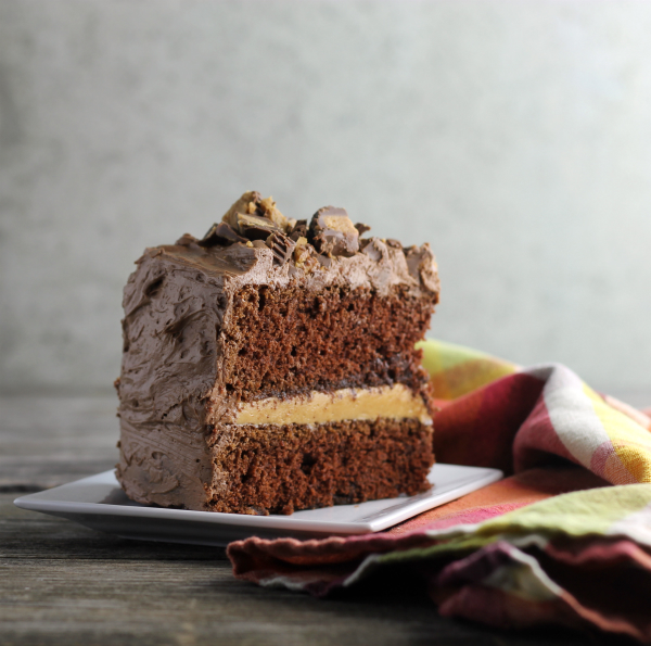 Buckeye Fudge Layer Cake