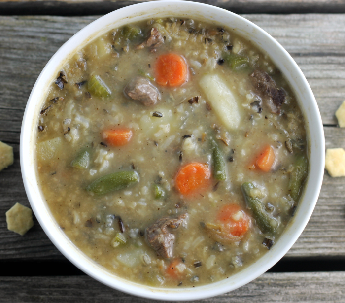 Beef Vegetable Rice Soup