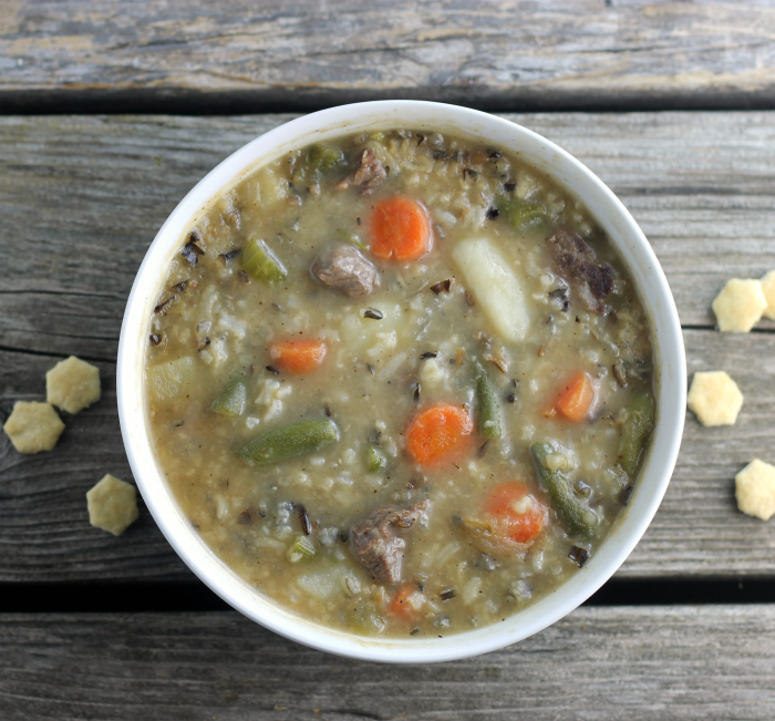 Beef Vegetable Rice Soup