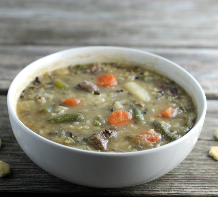 Beef Vegetable Rice Soup