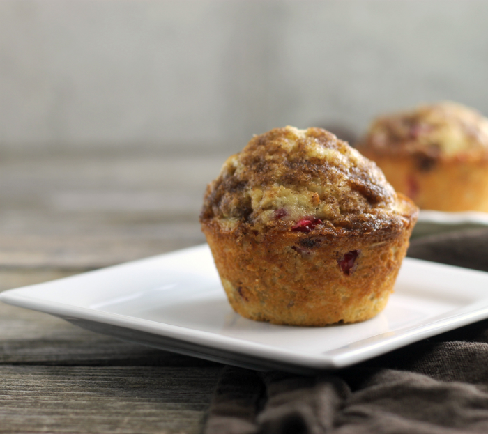 Cranberry Pistachio Oat Muffins