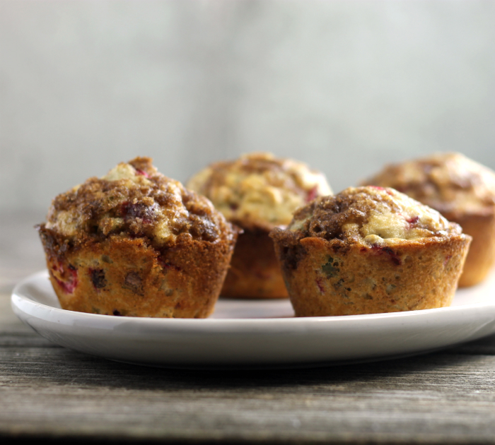 Cranberry Pistachio Oat Muffins