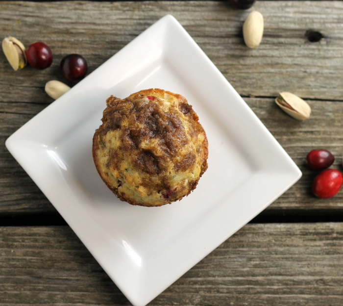 Cranberry Pistachio Oat Muffins