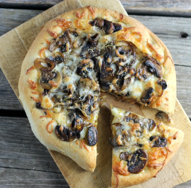 Caramelized Onion & Mushroom Pizza
