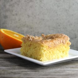 Orange Cream Cheese Coffee Cake made with oranges and a cinnamon crumble