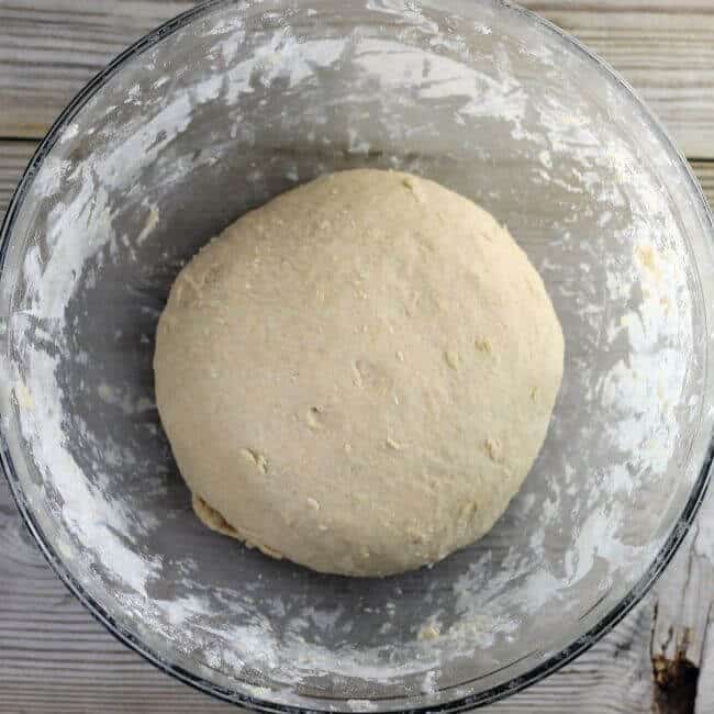 Form a ball with the dough and let rest in a large bowl.