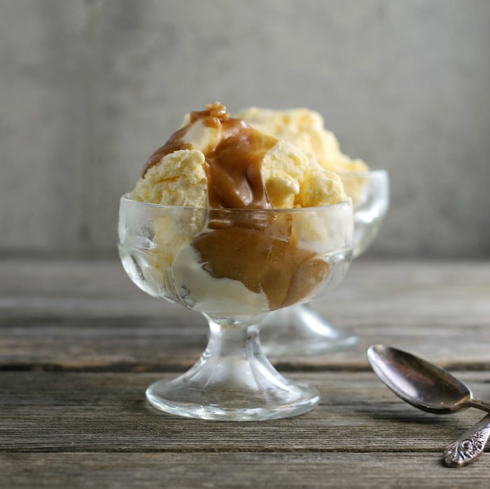 Peanut butter ice cream topping takes only minutes to make and you will probably have all the ingredients in your kitchen.