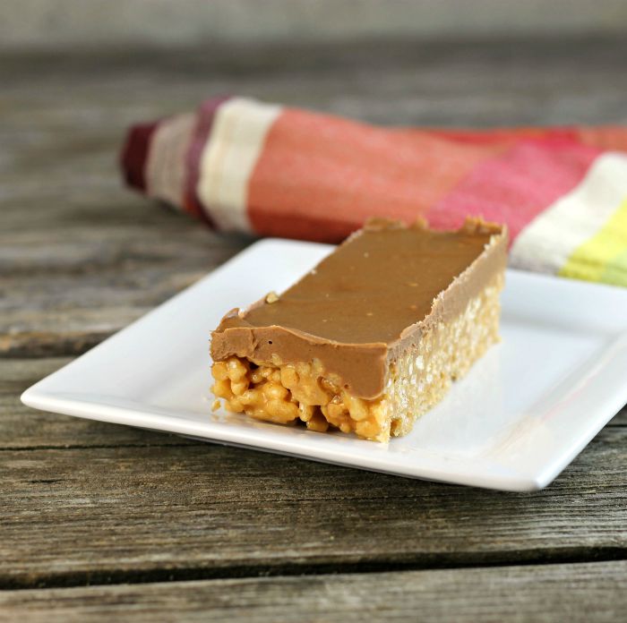 Peanut butter Rice Krispie treats, there is no baking involved, which makes them perfect for summer.