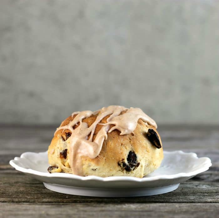 Cinnamon raisin oatmeal buns a simple hearty bread that is perfect for breakfast or any time of the day any time of the day you like.