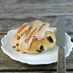 Cinnamon raisin oatmeal buns a simple hearty bread that is perfect for breakfast or any time of the day any time of the day you like.