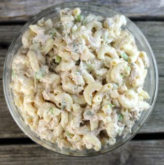 Easy tuna macaroni salad is perfect to have as a side dish or have it for lunch with a green salad, raw vegetables, or with fruit.