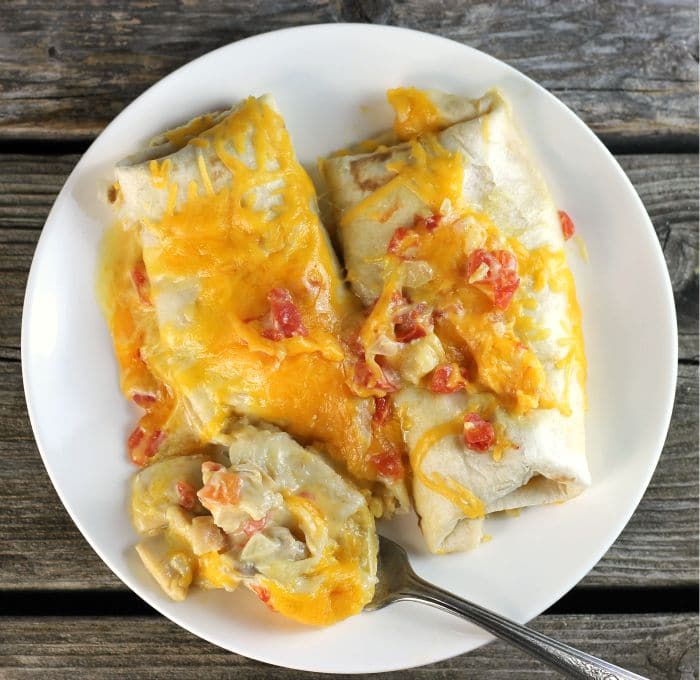 Creamy Chicken Enchiladas is a family favorite that comes together quickly and is full of flavor.