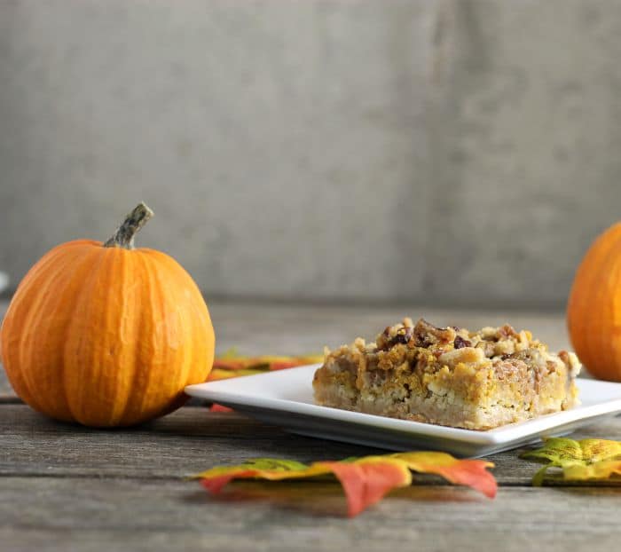 Pumpkin cream cheese bars are a perfect blend of cream cheese, pumpkin, and spices perfect for the fall holiday season.