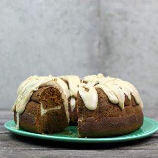 Pumpkin cream cheese bundt cake is a dense moist cake that it is the perfect fall cake and may be the perfect dessert for your Thanksgiving Dinner.