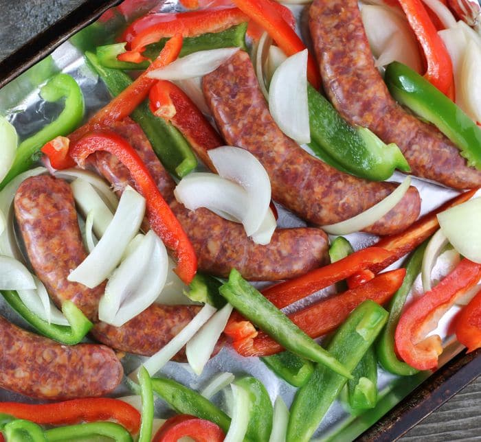 how to bake sausage and peppers