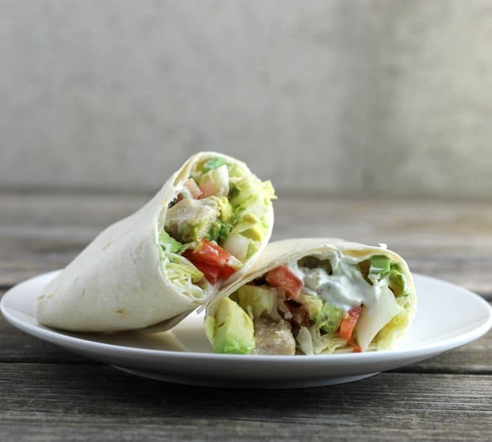 Chicken Wrap with Savory Cream Cheese Spread