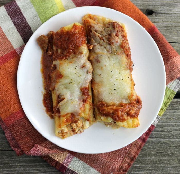 Baked Italian Sausage Manicotti