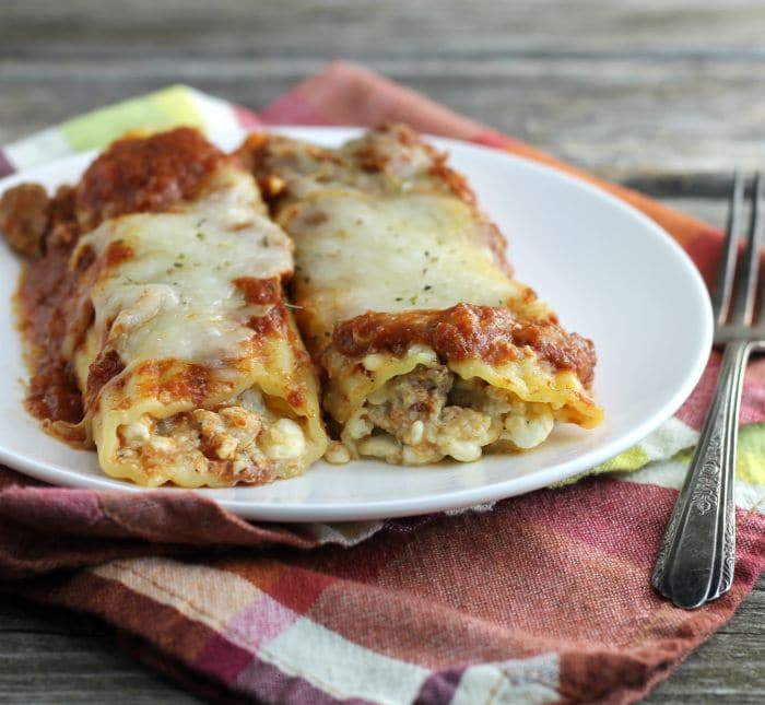 Baked Italian Sausage Manicotti