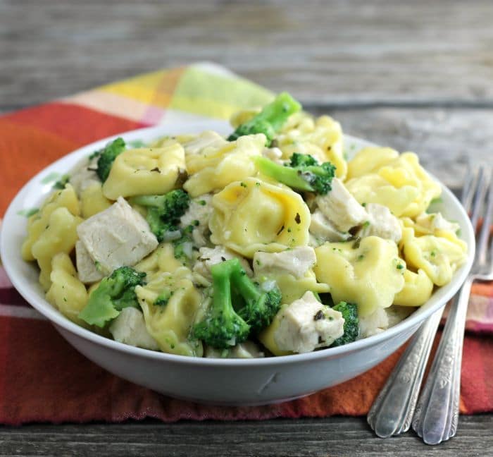 Cheese Tortellini with Chicken and Broccoli