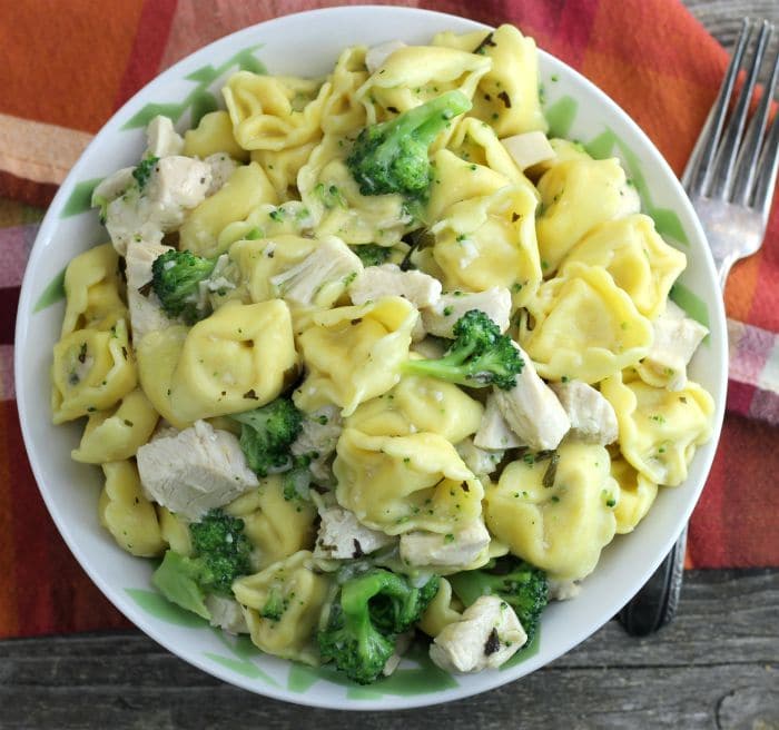 Cheese Tortellini with Chicken and Broccoli