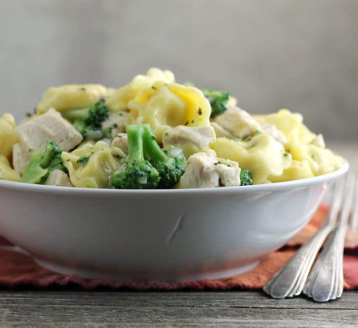 Cheese Tortellini with Chicken and Broccoli