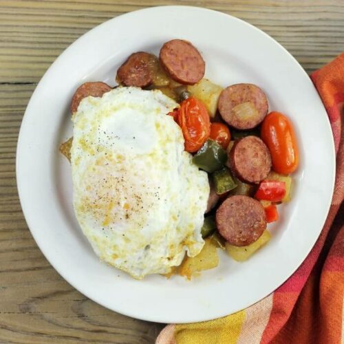 Smoked Sausage Breakfast Skillet